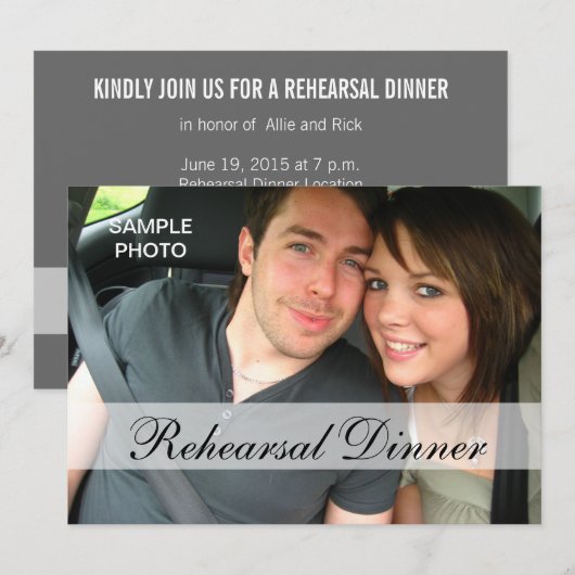 Moderne fotorepetities kaart (Voorkant / Achterkant)