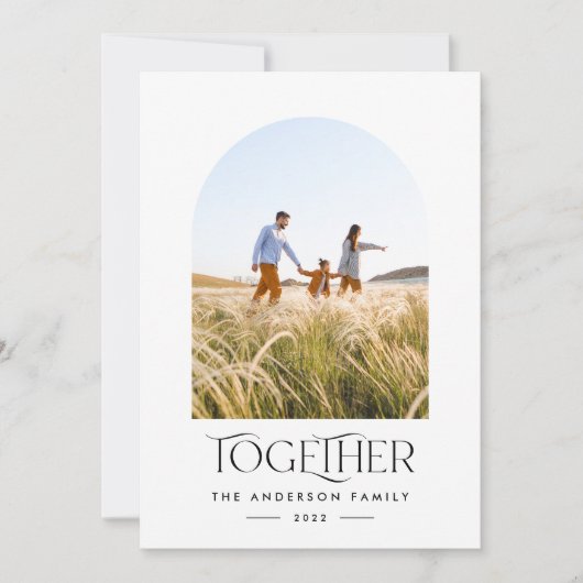 Moderne fotoroestboog met typografie (Voorkant)