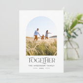 Moderne fotoroestboog met typografie (Staand voorkant)