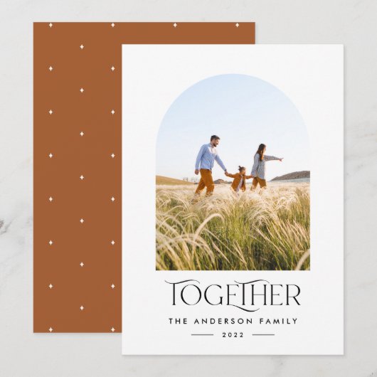 Moderne fotoroestboog met typografie (Voorkant / Achterkant)