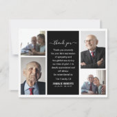 Moderne fotorooster-herdenking | Begrafenis Bedankkaart (Voorkant)
