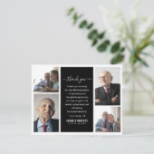 Moderne fotorooster-herdenking | Begrafenis Bedankkaart (Staand voorkant)