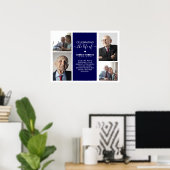 Moderne fotorooster-herdenking | Funeraire plechti Poster (Thuiskantoor)