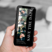 Moderne foto's bladwijzer zwarte bruiloft save the date