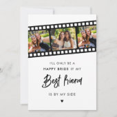 Moderne foto's bruidsmeisje voorstel Kaart (Voorkant)