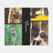 Moderne foto's Collage Cat Fleece Deken (Voorkant (Horizontaal))