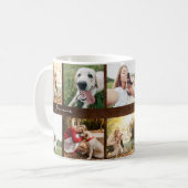 Moderne Foto's Collage Hond Rustiek Hout Koffiemok (Voorkant links)