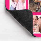 Moderne foto's Collage Typografie Happy Moments Muismat (Hoek)