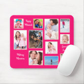 Moderne foto's Collage Typografie Happy Moments Muismat (Met muis)