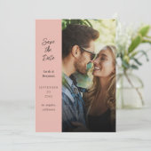 Moderne foto's en zijkanten opslaan datum - Roos Kaart (Staand voorkant)