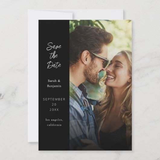 Moderne foto's en zijkanten opslaan Datum - zwart Kaart (Voorkant)