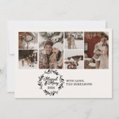 Moderne foto's Getrouwd en vrolijk Feestdagenkaart (Voorkant)