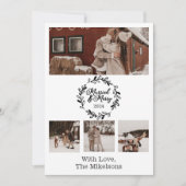 Moderne foto's Getrouwd en vrolijk Feestdagenkaart (Voorkant)