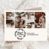 Moderne foto's Getrouwd en vrolijk Feestdagenkaart