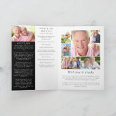 Moderne foto's gevouwen herdenkingsbegrafenis programma (Binnen)