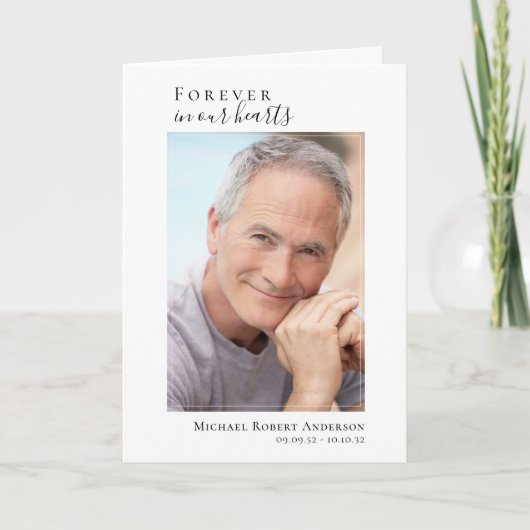 Moderne foto's gevouwen herdenkingsbegrafenis programma (Voorkant)