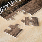 Moderne foto's simpel gepersonaliseerd cadeautje l legpuzzel (Zijkant)