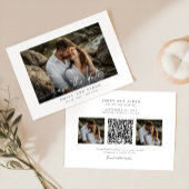 Moderne foto's slaan de datum op met QR-code Save The Date