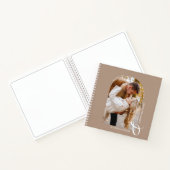 Moderne foto's Tan Wedding Guest Book Notitieboek (Binnen)