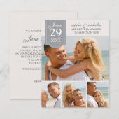 Moderne foto's trouwen save the date (Voorkant / Achterkant)