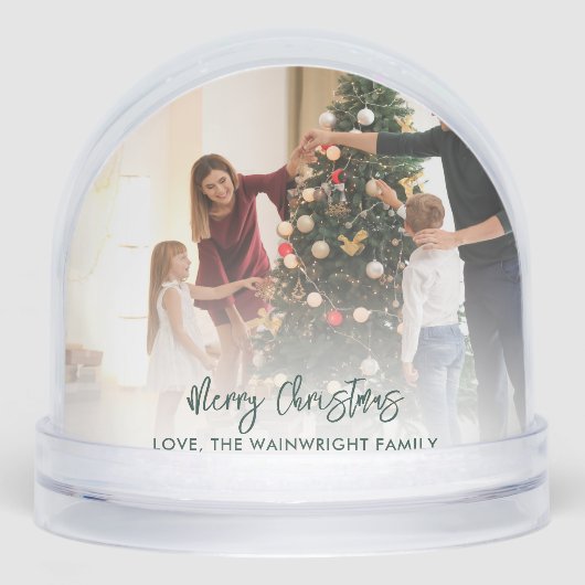 Moderne foto's van de kerstfamilie en de honden va sneeuwbol (Voorkant)