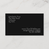 Moderne foto's van zwart-wit en wit 4 visitekaartje (Achterkant)