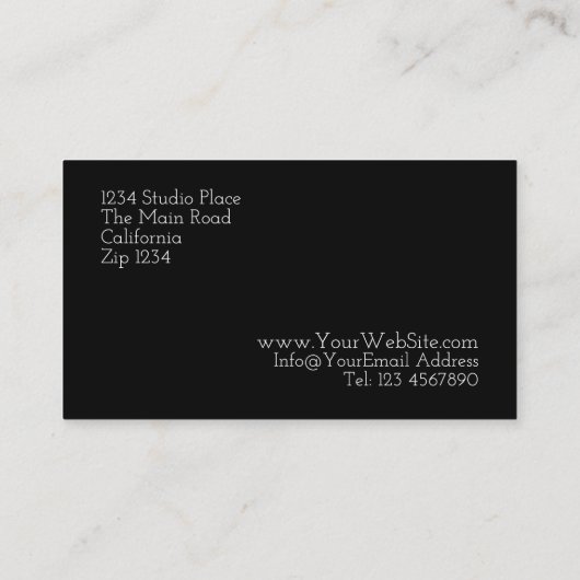 Moderne foto's van zwart-wit en wit 4 visitekaartje (Achterkant)