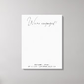 Moderne foto's We're Engaged Verloving Canvas Afdruk (Voorkant)