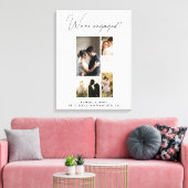 Moderne foto's We're Engaged Verloving Canvas Afdruk (Insitu (Woonkamer))