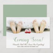 Moderne foto's Zwangerschap Binnenkort aangekondig Aankondiging (Voorkant / Achterkant)