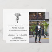 Moderne fotoschool afstuderen geneeskunde aankondiging (Voorkant / Achterkant)