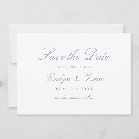Moderne fotoscript kalligrafie bruiloft save the date (Voorkant)