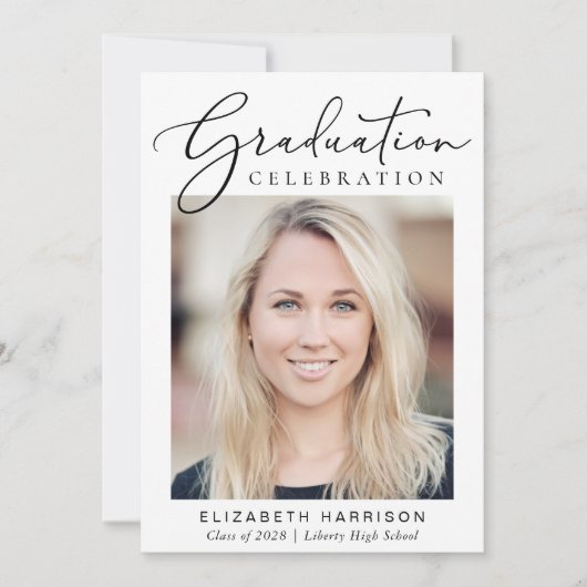 Moderne fotoscriptgraafpartij kaart (Voorkant)