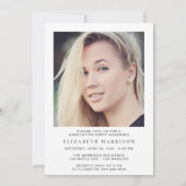 Moderne fotoscriptgraafpartij kaart (Achterkant)