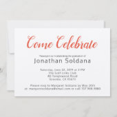 Moderne fotoscriptgraafpartij kaart (Achterkant)