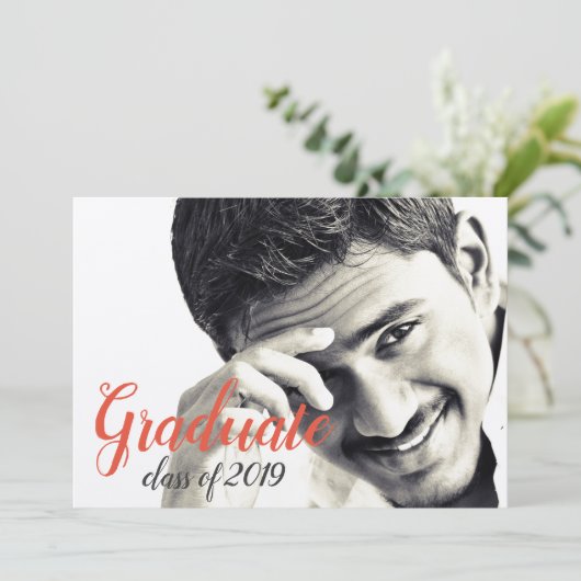 Moderne fotoscriptgraafpartij kaart (Staand voorkant)