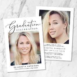 Moderne fotoscriptgraafpartij kaart