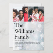 Moderne fotoserie: kerstmis feestdagenkaart (Voorkant)