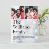 Moderne fotoserie: kerstmis feestdagenkaart (Staand voorkant)