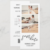 Moderne fotostrip Bewaar de datum Kaart (Voorkant / Achterkant)