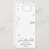 Moderne fotostrip bruiloft save the date (Voorkant)