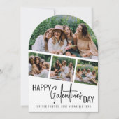 Moderne Fotostrip Collage Arched Galentines Day Kaart (Voorkant)