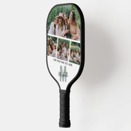 Moderne Fotostrip Collage Arched Galentines Day Pickleball Paddle (Links)