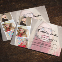 Moderne fotostrip collage Birthday Party