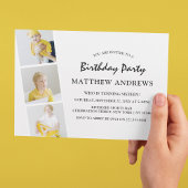 Moderne fotostrip collage | Elke leeftijd | Geboor Kaart