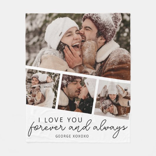 Moderne fotostrip collage fleece deken (Voorkant)