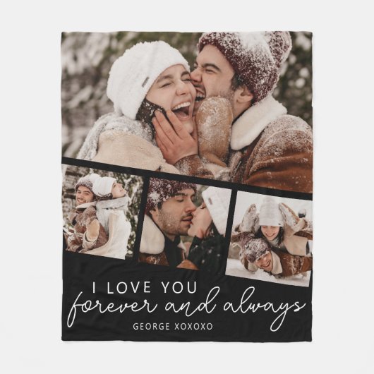 Moderne fotostrip collage fleece deken (Voorkant)