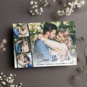 Moderne fotostrip collage save the date