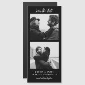 Moderne Fotostrip Magnetische bruiloft Sla de datu (Voorkant / Achterkant)