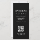 Moderne Fotostrip QR Code Huwelijk Save the Date (Achterkant)